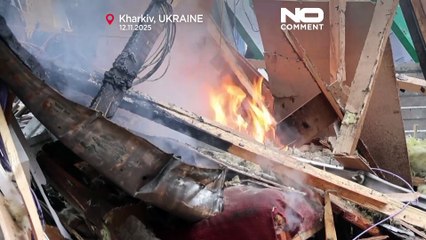 Russian drone strikes hit Kharkiv, damaging homes and injuring two people