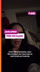 Agathe Auproux fait une petite mise au point