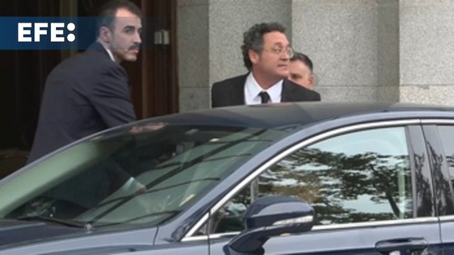 Llegada del fiscal general del Estado al Tribunal Supremo