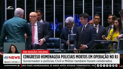 Congresso homenageia policiais mortos na megaoperação do RJ