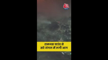 DU यूनिवर्सिटी के रामजस ग्राउंड से सटे जंगल में लगी आग