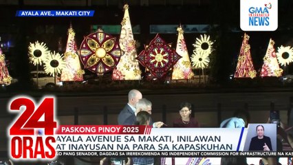 Ayala Avenue sa Makati, inilawan at inayusan na para sa kapaskuhan | 24 Oras