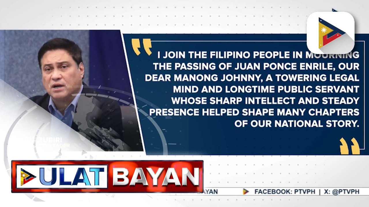 Mga senador, nagpaabot ng pakikiramay sa pagpanaw ni dating Senator Juan Ponce Enrile | ulat ni Daniel Manalastas