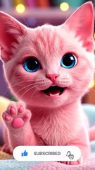 Pink Cat Saying “Please Subscribe My Channel” 😻 | Funny Cat Video | Cute Talking Cat Shorts
