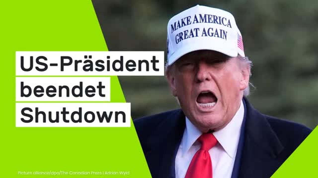 Donald Trump: US-Präsident beendet Shutdown - unter diesen Bedingungen