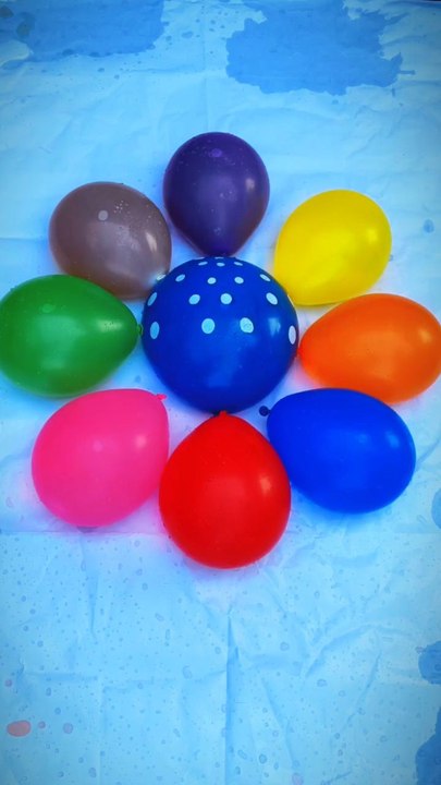 Big Beautyfull Flower Colourfull Water Balloons Popping Reverses Satisfying