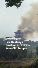 Fire Destroys Pavillion at 1500-Year-Old Temple