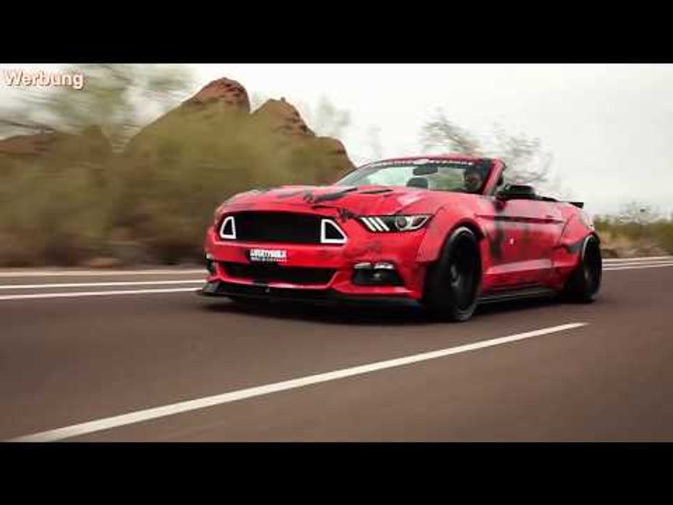 Tuning Creative Bespoke Liberty Widebody Ford Mustang Cabrio auf Forgestar F14 Felgen