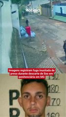 Imagens registram fuga inusitada de preso durante descarte de lixo em penitenciária em MG