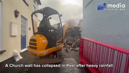 Church Wall collapse in Peel