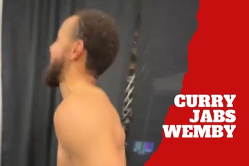 Steph Curry riffs on the “6-7” craze with a subtle joke at Wembanyama after their matchup