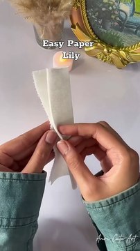 How to make Lily from tissue paper _ paper flower making _ paper flower #shorts #papercrafts #craft
