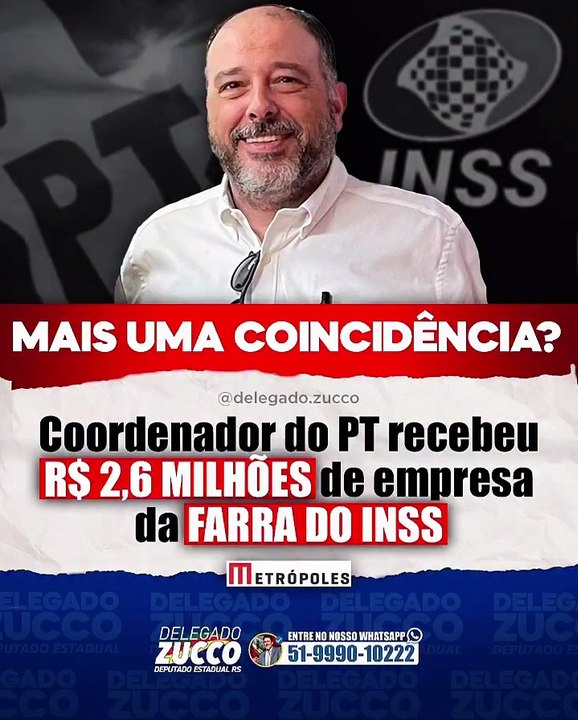 Coordenador do PT recebeu R$ 2,6 milhões de empresa da farra do INSS
