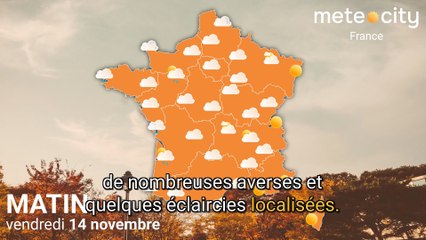 Bulletin météo France du vendredi 14 novembre 2025