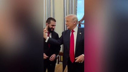 Trump sprays Syrian president with cologne before asking him how many wives he has