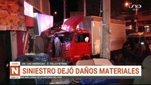 LPZ: detalles del camion que chocó una casa