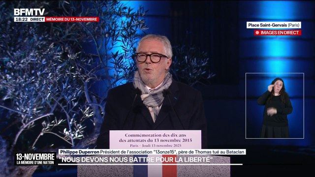 13-Novembre: Philippe Duperron (président de l'association 13onze15) renouvelle le vœu que soit inauguré le musée mémorial des sociétés face au terrorisme