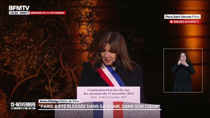 13-Novembre: Anne Hidalgo rend hommage à "tous ces héros du quotidien (...) [qui] ont affronté l'horreur avec ou sans uniforme"