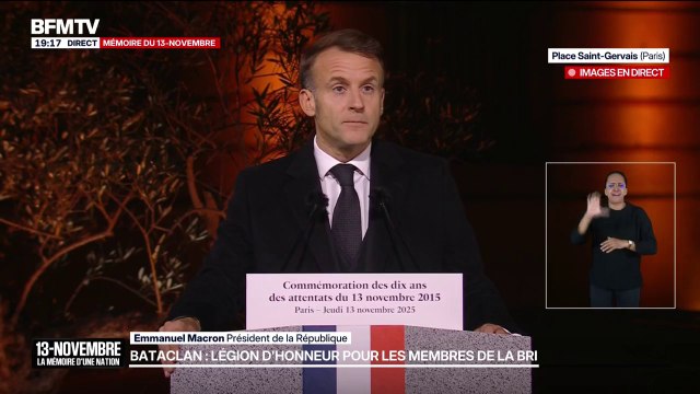 13-Novembre: Emmanuel Macron annonce que les membres de la BRI intervenus au Bataclan seront élevés dans la Légion d'honneur