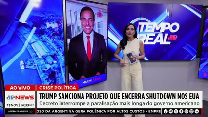 Donald Trump sanciona projeto que encerra shutdown nos Estados Unidos