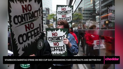 Starbucks Baristas Strike on Red Cup Day, Demanding Fair Contracts and Better Pay