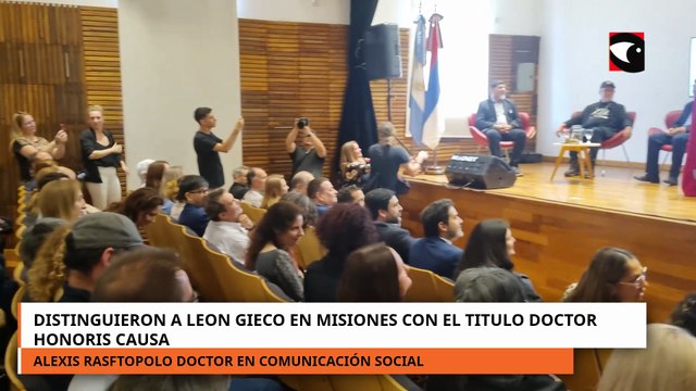 DISTINGUIERON A LEON GIECO EN MISIONES CON EL TITULO DOCTOR HONORIS CAUSA