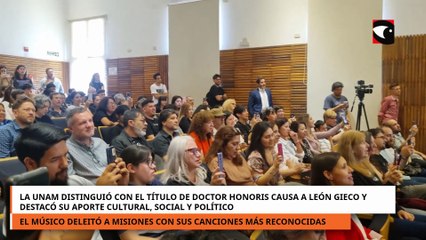La UNaM distinguió con el título de Doctor Honoris Causa a León Gieco