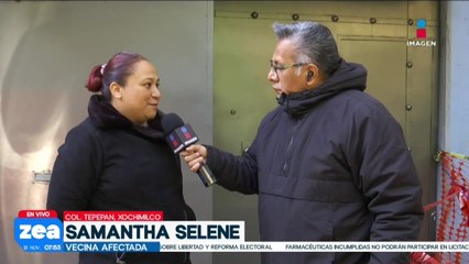 Denuncian formación de socavón por fuga de agua en Xochimilco