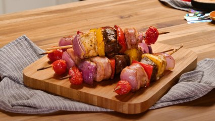 Espetinho de churrasco na aifryer - ED