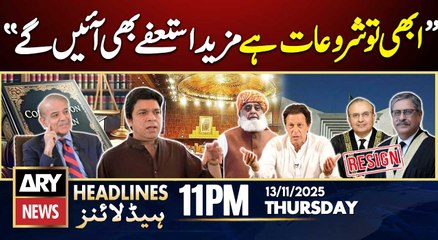 More resignations will come, says Senator Faisal Vawda | ARY News 11 PM Headlines | 13th Nov 2025