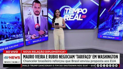 Mauro Vieira e Marco Rubio negociam tarifaço dos EUA contra Brasil em Washington
