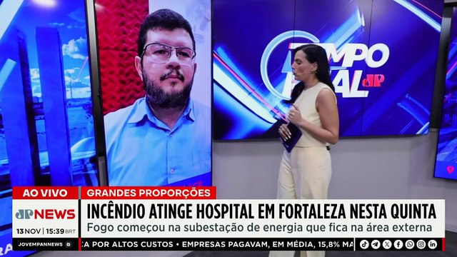 Incêndio de grandes proporções atinge hospital no centro de Fortaleza