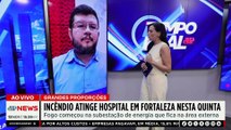 Incêndio de grandes proporções atinge hospital no centro de Fortaleza