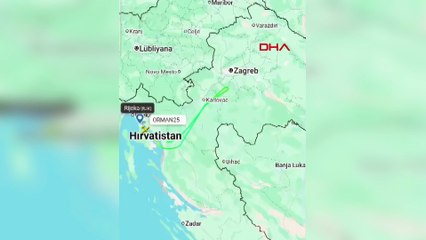 Hırvatistan'da düşen uçağın radar görüntüleri ortaya çıktı