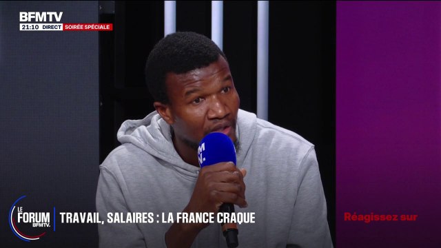 FORUM BFM - Le pouvoir public doit baisser considérablement les charges patronales et salariales pour redonner du pouvoir d'achat , déclare Ibrahim, conducteur de poids lourd