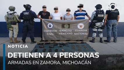 Detienen a 4 personas armadas en Zamora, Michocacán
