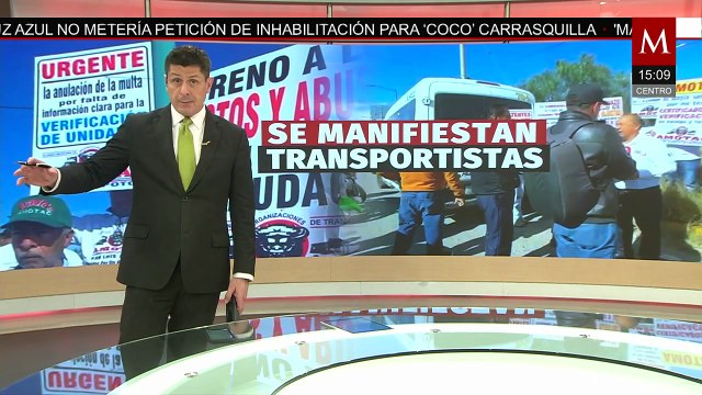 Transportistas de San Luis Potosí se manifiestan contra las multas impuestas de la SICT