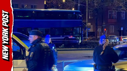 Double-decker bus rams into bus stop killing multiple people in Stockholm