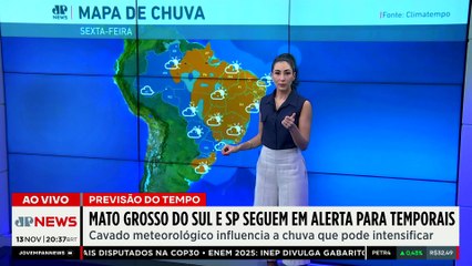 Previsão do Tempo: Alerta de temporais segue em São Paulo e Mato Grosso do Sul