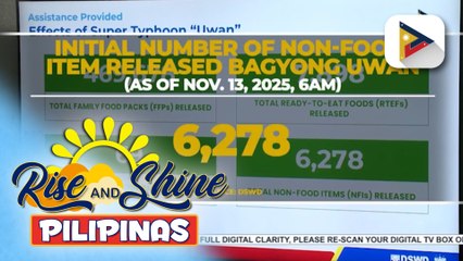 DSWD, patuloy ang paghahatid ng family food packs sa mga nasalanta ng Bagyong #TinoPH at #UwanPH | ulat ni Noel Talacay