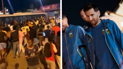 Se desata la locura en Angola con la llegada de Messi y la selección Argentina