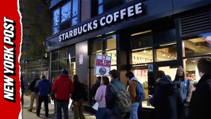 Starbucks workers kick off 65-store US strike on company's busy Red Cup Day