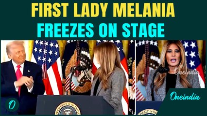 VIDEO: Melania SHOCKED, FREEZES Mid-Speech | Trump Claps AWKWARDLY as First Lady launches Initiative