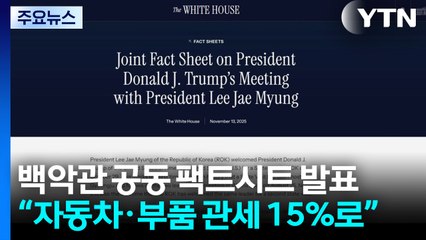 백악관도 한미 공동 팩트시트 발표..."자동차 관세 15%로" / YTN
