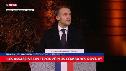 Emmanuel Macron 13 nov : "Ceux qui haïssent ne crieront jamais plus fort que ceux qui aiment. ..."