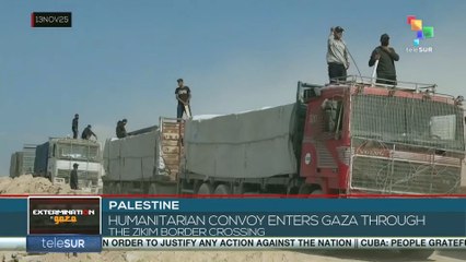 PALESTINE l Humanitarian convoy enters Gaza through the Zikim border crossing