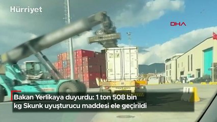 Bakan Yerlikaya duyurdu: 1 ton 508 bin kg Skunk uyuşturucu maddesi ele geçirildi