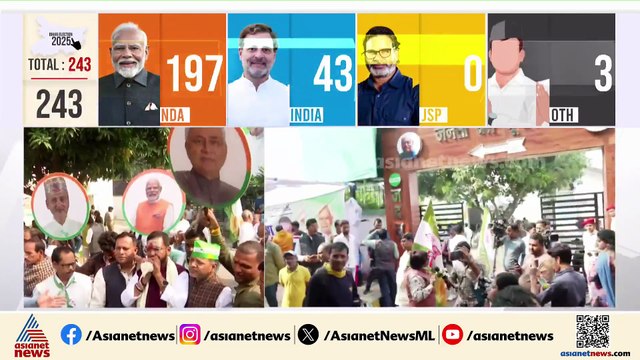 ബിഹാറിൽ നിതീഷ് കുമാർ 10.0; മധുരം വിതരണം ചെയ്ത് ജെഡിയു, ആവേശത്തിൽ പ്രവർത്തകർ