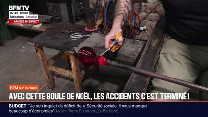 Comment les artisans verriers de Meisenthal créent et façonnent leur boule de Noël antidérapadante