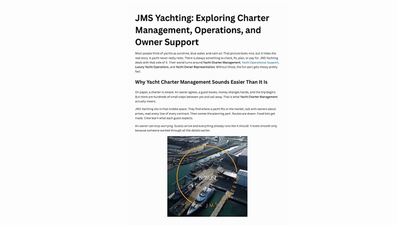 Yacht Operational Support